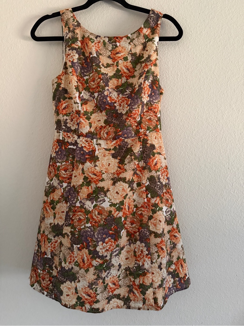 Ambiance Apparel Floral A-line Mini Dress Fall Garden Party